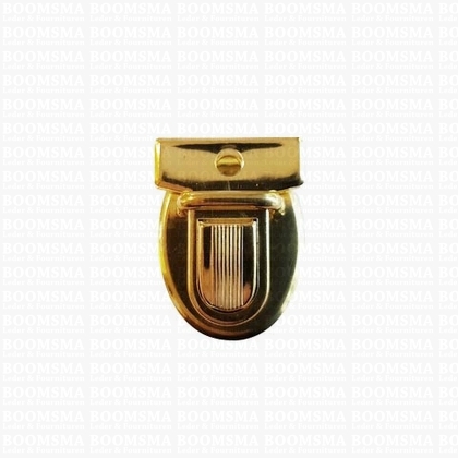 Tic tuc case clasp gold small (l: 34 × w: 25 mm), round (excl. rivet) (ea) - pict. 1