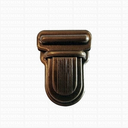 Tic tuc case clasp antique brass plated medium (l: 37 × w: 28 mm), round (ea) - pict. 1