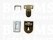 Tic tuc case clasp antique brass plated small (l: 34 × w: 23 mm), straight - pict. 1