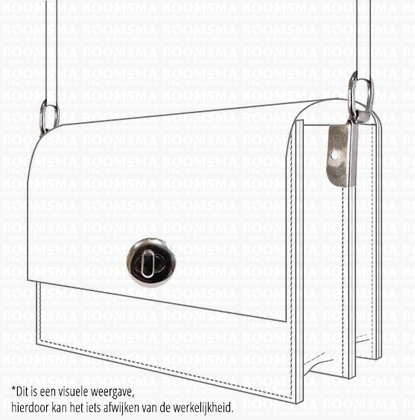 Turn-lock clasp deluxe simple silver round Ø 25 mm (ea) - pict. 2