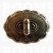 Turn-lock clasps deluxe shapes antique brass plated flower oval, 4,7 × 3,5 cm (ea) - pict. 1