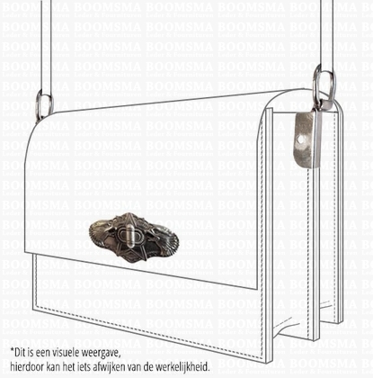 Turn-lock clasps deluxe shapes silver eagles, 7 × 3,7 cm (ea) - pict. 2