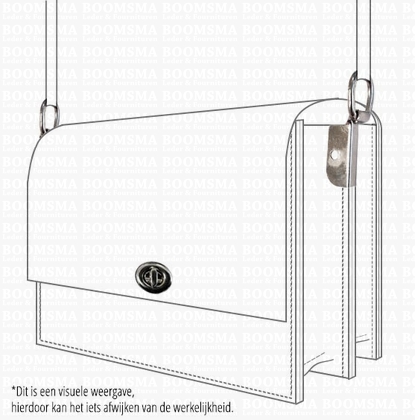 Turnlock mini 16 mm x 22 mm colour: silver (per piece) - pict. 2