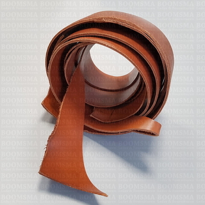 Veg-tan remnant  light brown / cognac Dosset per  kg (with long and short pieces) - pict. 1