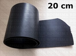 Veg tanned strap wide black 20 cm wide, ± 120 cm long, thichness 2,8 - 3,0 mm 