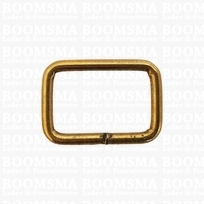 Square ring welded 25 x 16 mm colour antique gold (per 10)