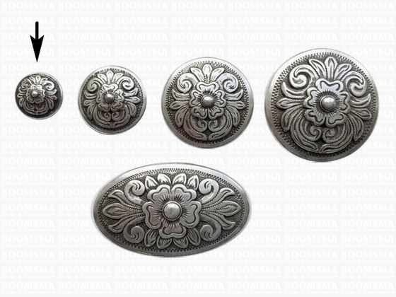 Concho: Western conchos  screwback silver Diablo concho round 12 mm  - pict. 1