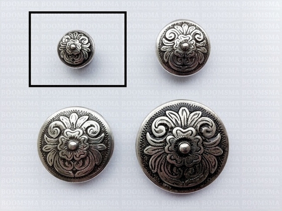 Concho: Western conchos  screwback silver Diablo concho round 12 mm  - pict. 2