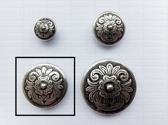 Concho: Western conchos  screwback silver Diablo concho round 25 mm  - pict. 2