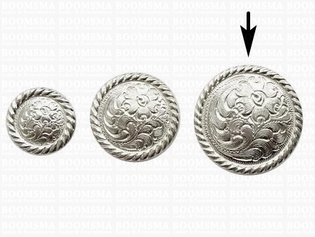 Concho: Western conchos  screwback silver High Sierra concho round 31 mm  - pict. 1