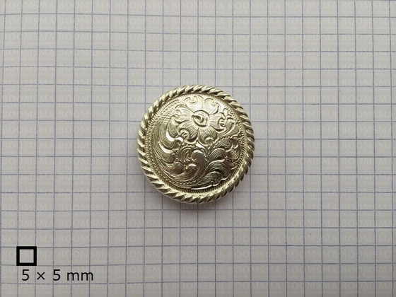 Concho: Western conchos  screwback silver High Sierra concho round 31 mm  - pict. 2