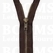 Zipper all sorts brown Kroko metal antique brass 16 cm (zipper teeth 6 mm) - pict. 1