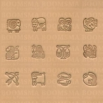 Zodiac stamp set assorti mini set 12,5 mm (per set)
