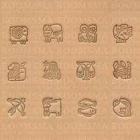 Zodiac stamp set assorti mini set 12,5 mm (per set)