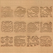 Zodiac stamp set assorti size ± 2,5 × 3 cm (per set)
