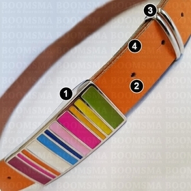 Multicolour lederen riem