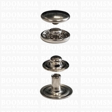 816.09n Drukknoop Drukknoop durabele dots zilver kop 15 mm (per 100) NEW