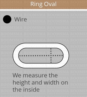 Ring ovaal meten engels