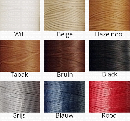 waxgaren polyester kleurenkaart
