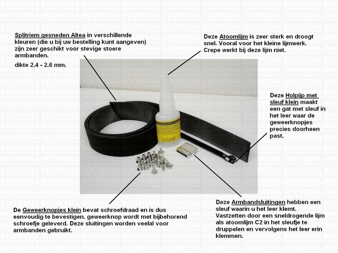 Leren Armbandset UITLEGFOTO