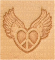 Leerstempel Peace met vleugels