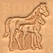 2D & 3D stempels paarden & herten paard en veulen - afb. 1