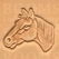 2D & 3D stempels paarden & herten paardenhoofd (kijkt links) - afb. 1