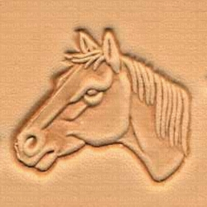 2D & 3D stempels paarden & herten paardenhoofd (kijkt links) - afb. 1