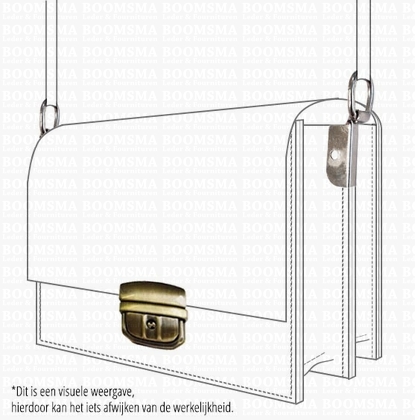 Aktetasslot luxe lichtbrons 4 × 4,5 cm  - afb. 2