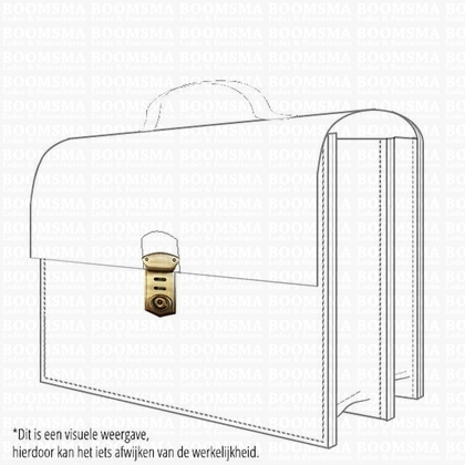 Aktetasslot luxe lichtbrons 6 × 3,5 cm, etageslot per stuk - afb. 2