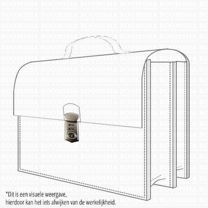 Aktetasslot luxe zilver 6 × 3,5 cm, etageslot mat nikkel - afb. 2