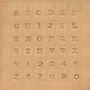 Alfabet- en cijferset in een 6 a 7 mm, dikke letters (per set)