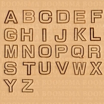 Alfabetset blokletter 18 mm (per set) lettertype niet gelijk aan 12 mm!