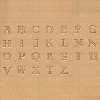 Alfabet - of cijferset klein sier 9 mm, alfabet (per set)