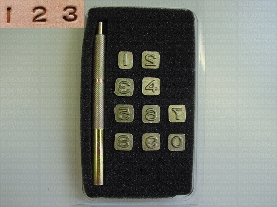 Alfabet of cijferset klein CIJFERS 6 á 7 mm (per set) - afb. 2