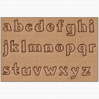 Alfabetset schuin (geen hoofdletters) grootte max. 10 × 13 mm klein (per set) - afb. 3