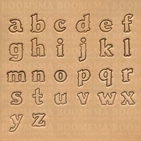 Alfabetset schuin (geen hoofdletters) grootte max. 13 × 19 mm middel (per set)