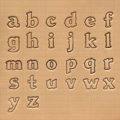 Alfabetset schuin (geen hoofdletters) grootte max. 13 × 19 mm middel (per set) - afb. 1