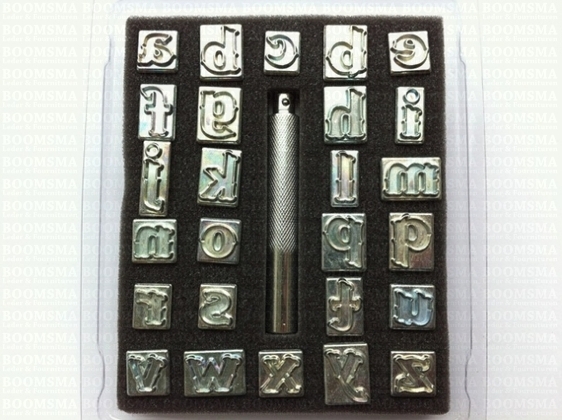 Alfabetset schuin (geen hoofdletters) grootte max. 13 × 19 mm middel (per set) - afb. 2
