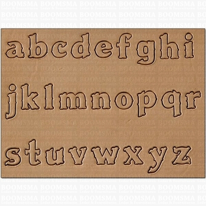 Alfabetset schuin (geen hoofdletters) grootte max. 13 × 19 mm middel (per set) - afb. 3