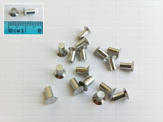 Aluminium klinknagels voor steunzolen (zilver kleur) 100 stuks - afb. 2