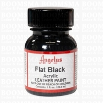 Angelus verfproducten Flat Black / Mat Zwart Acrylverf voor leer 