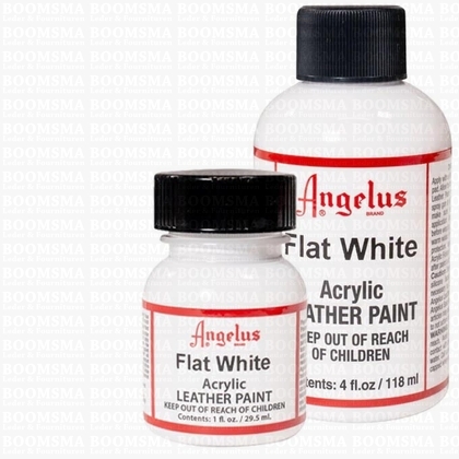 Angelus verfproducten Mat wit / Flat White Acrylverf voor leer (Kleine fles) - afb. 1