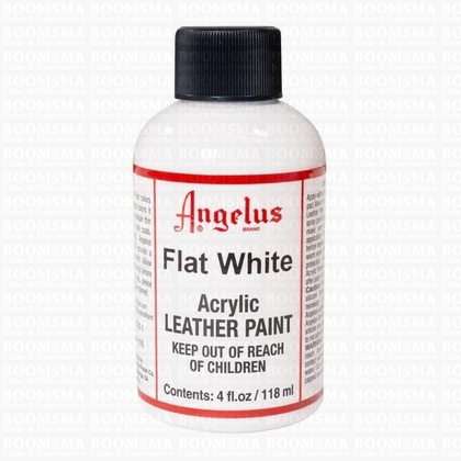 Angelus verfproducten Mat wit / Flat White Acrylverf voor leer (Grote fles) - afb. 1