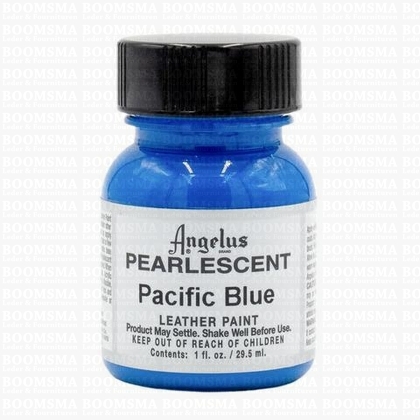 Angelus verfproducten Pacific Blue (pearl) Acrylverf voor leer  - afb. 1