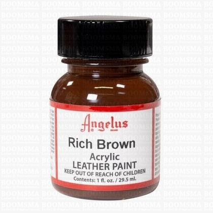 Angelus verfproducten Rich brown Acrylverf voor leer  - afb. 1