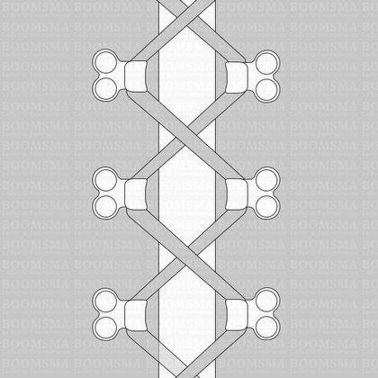 Bergschoenhaak dubbel lichtbrons 18 x 18 mm (per 10 st.) - afb. 2
