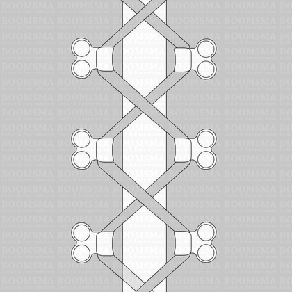 Bergschoenhaak dubbel donkerbrons/antraciet 18 × 18 mm (per 10 st.) - afb. 2