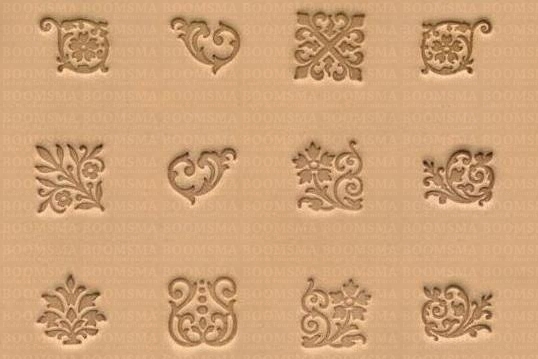 Bloemenset of Geometrische set Bloemen 12 × 12 mm + slagstempel - afb. 2