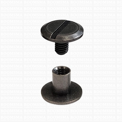 Boekschroeven gun metal  nr. 5  (per 10 st.) - afb. 1